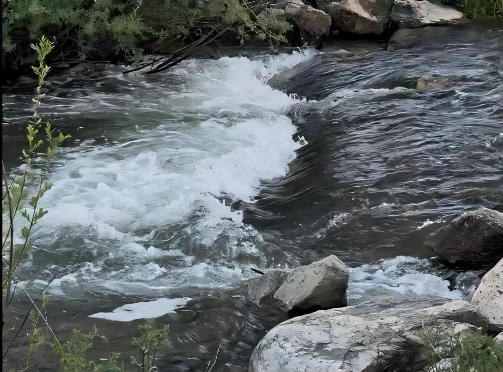 Clear mountain creek flowing over smooth rocks, symbolizing noticing beauty in everyday details and finding creativity in unexpected places.