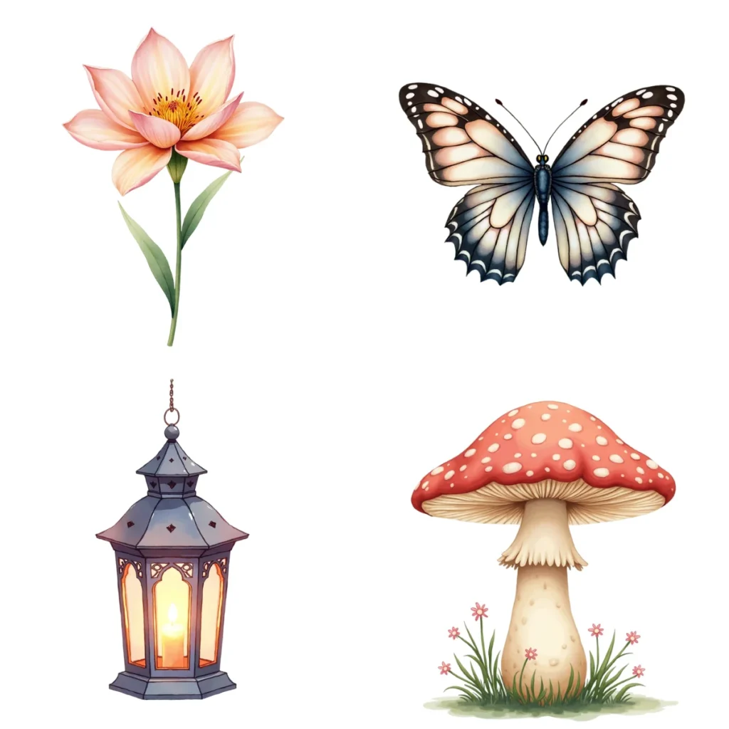 Example of inconsistent AI-generated images created from a vague prompt, showing different styles, details, and compositions. Artistly